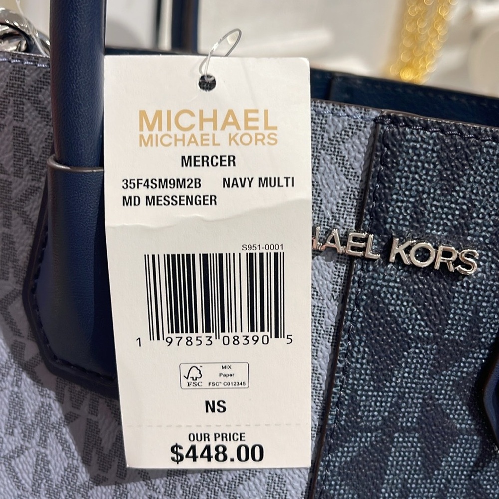 Michael Kors Blue and Black Women's Bag - Picture 11 of 16